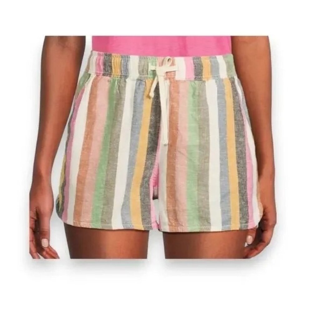 Marine Layer Multicolor Striped High Waist Shorts